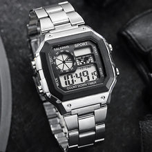 Load image into Gallery viewer, Men's Digital Luxury Stainless Steel Strap Sport Watches