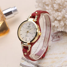 Load image into Gallery viewer, Vintage Ultra-Thin Leather Strap Women Quartz Watch
