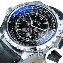 Load image into Gallery viewer, Mechanical Watch for Men Multifunctional Small Dials Leather Steel Strap
