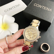 Load image into Gallery viewer, Luxury Simple Women's Wristwatches Full Stainless Steel Women Quartz Watch
