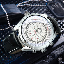 Load image into Gallery viewer, Mechanical Watch for Men Multifunctional Small Dials Leather Steel Strap
